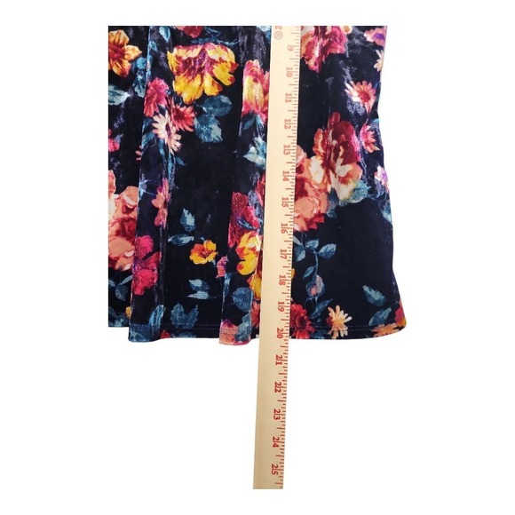 PaperMoon Basima Tank Top Y2K Floral Velvet Knit Back Detail Size S/M - Picture 7 of 7